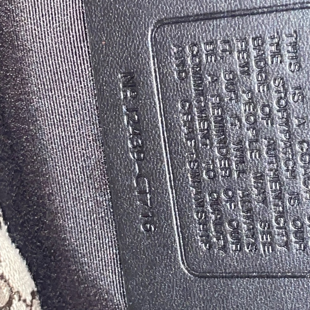 Coach Black and Cream Textured Bag